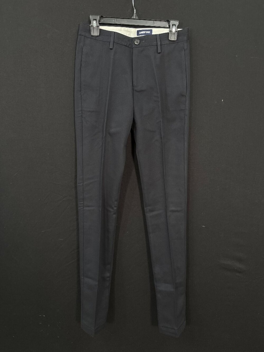Lands' End Men's Slim Fit Chino Pants Black 28x36 NWOT